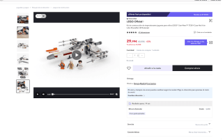 LEGO Star Wars 75301 Caza Ala-X de Luke Skywalker 474 piezas por 14,99€