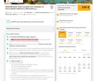 Ibiza 4 noches Hotel todo incluido + Ferry gratis por 239€ en Junio