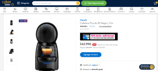 Cafetera Piccolo XS Negro, 1 Un por $42.990