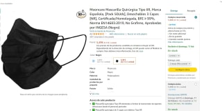 50 Mascarilla Quirúrgica Tipo IIR, Marca Española, de 3 Capas Certificada por 5,49€