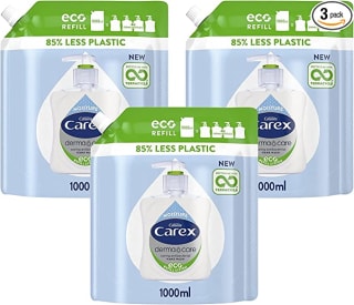 Carex Dermacare Moisture Antibacterial Hand Wash Refill 1L 3 packs for £7.13 at Amazon