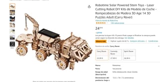 Puzle 3D de maderaq Robotime Solar sólo 8,75€