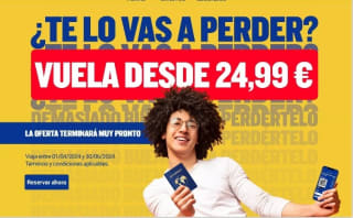 Vuelos desde 24,99€ con Ryanair.