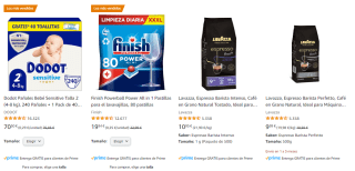 Ofertazas 2x1 en amazon en Cafés, suavizantes, Finish y mas cosas