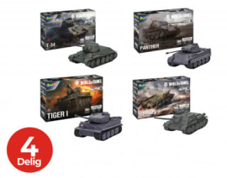 4 stuks Revell bouwpakketten "World of Tanks" voor €32,50 bij Dagknaller