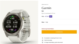 Garmin Epix 2 smartwatch 47 mm voor €477,40 bij de Bijenkorf