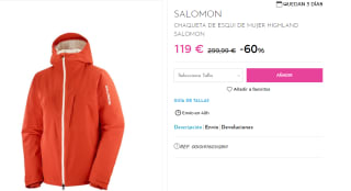 Chaqueta aislada con capucha para mujer Salomon Highland por 119.99€