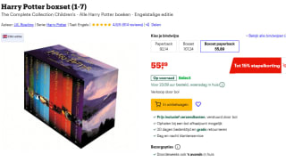 Harry Potter Box Set: The Complete Collection (Children’s Paperback) voor €55,89 bij Bol.