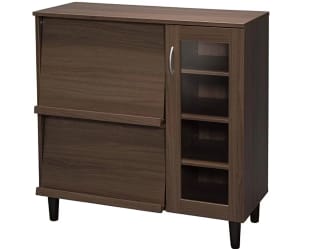 Armario Iris Ohyama multicontenedores/aparador con Tapa corredera y Puerta de Cristal por solo 39,99€