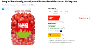Tony Chocolonely Chocolade eitjes (2kg) voor €12,99 bij Bol.com