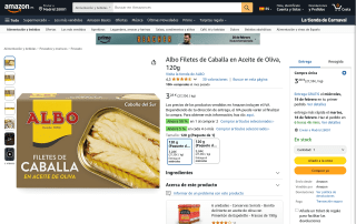 Albo Filetes Caballa Aceite de Oliva 120g por 4,92€