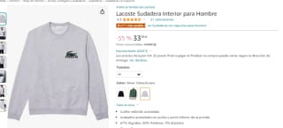 Sudadera de hombre Lacoste por 33.95€