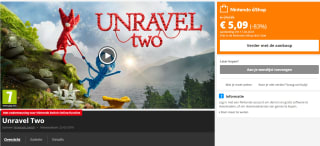 Unravel Two voor €5,09 in de Nintendo eShop