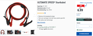 ULTIMATE SPEED Startkabels voor €6,99 bij Lidl