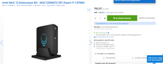 Intel NUC 12 Enthusiast Kit - NUC12SNKi72 voor €765,97 bij MaxICT