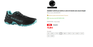 Zapatillas de Mujer Mammut Sertig II Low GTX por 75€
