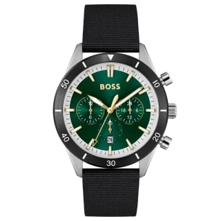 Relógio da Boss, modelo Masculino Couro Preto na cor verde - R$ 1.272