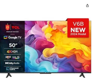 Televisor TCL 50V6B 50" 4K Ultra HD, HDR TV, Smart TV Powered by Google TV por 271€
