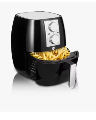 NK Freidora Mecánica sin Aceite 4,5L - Airfryer Caliente XL, Fácil de Usar, 6 Programas, 1500W, Temperatura Regulable hasta 200ºC por 38.29€ (Cuenta Nueva 26.29€)