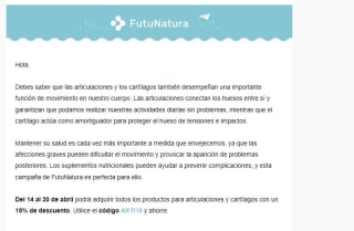 -15% en productos para articulaciones y cartílagos