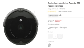Aspiradora Irobot Roomba 690 Reacondicionada por $2,599 en Liverpool