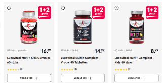 Lucovitaal vitamines 1+2 gratis bij Etos