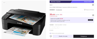 Impresora multifunción inalámbrica Canon PIXMA TS3350 por 35.65€ (Cuenta Nueva 23.65€)