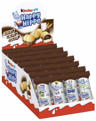 Kinder Happy Hippo de Cacao ,Caja con 28 unidades de 25,4gr por 10,88€