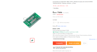 Pack 10 ud Módulo de placa de enchufe SOP28 por 0,82€