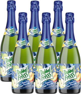 6 x DubbelFrisss Bubbelfrisss 0% champagne voor €14,99 bij Bol
