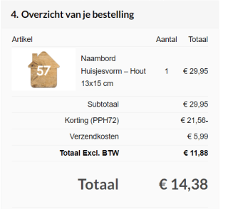 Gepersonaliseerd huisnummerbordje vanaf €8,39 dmv code bij FotoCadeau