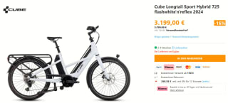 Cube Longtail Sport Hybrid 725 flashwhite'n'reflex 2024 voor €3199 bij Fitstore24