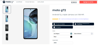 Motorola Moto G72 128GB por $2,549