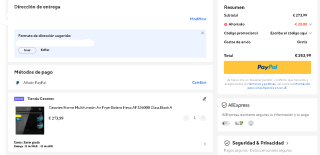 Cecotec Horno Multifunción Air Fryer Bolero Hexa AF326000 Glass Black A por 233,99€