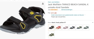Jack Wolfskin TARACO BEACH SANDAL K uniseks-kind Sandalen voor €11,99