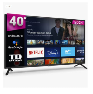 Smart TV 40 pulgadas Led Full HD, televisor Hey Google Official Assistant, control por voz - TD Systems PRIME40C15GLE por 168.29€ (Cuenta Nueva 156.29€)