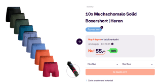 Muchachomalo Heren Boxershorts - 10-Pack voor €55 bij Ibood