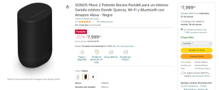 Bocina Sonos Move 2 por $7,999 en Amazon