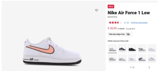 Nike Air Force 1 Low - White-Sunset Glow-Doll voor €59,99 bij Foot Locker