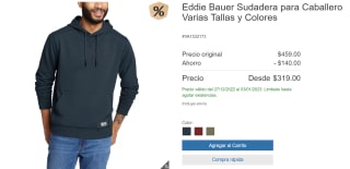 Eddie Bauer Sudadera a $319 en Costco