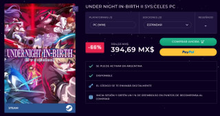 Under Night In-Birth II Sys:Celes PC por $355 | Cupón CDKeys
