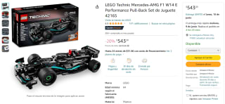 LEGO Technic Mercedes-AMG F1 W14 E por $543 en Amazon