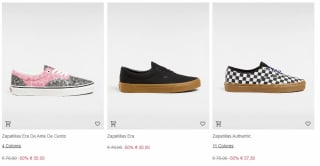 Hasta 50% + 20% Extra descuento + envío gratis en Vans calzado desde solo 16€
