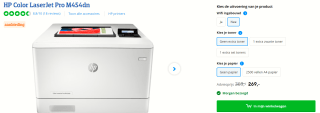 HP Color LaserJet Pro M454dn A4 laserprinter kleur voor €269 bij Coolblue