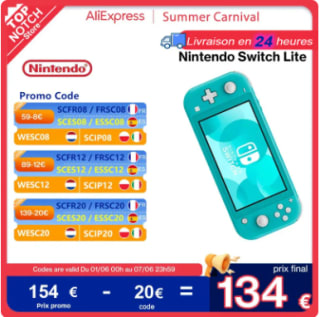 Nintendo Switch Lite Iedere kleur behalve de Animal Crossing kost 139,46 met Kortingscode WESC20