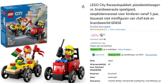 LEGO City Raceautopakket: pizzabestelwagen vs. brandweerauto voor €6,95 bij Amazon