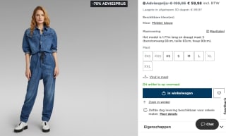 G-Star Boiler Suit overall voor €59,98 bij G-star