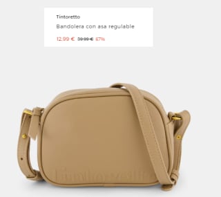 Bandolera con asa regulable Tintoretto por 12.99€