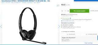 Sennheiser IMPACT D 30 USB ML - EU voor €90,62 bij MaxICT