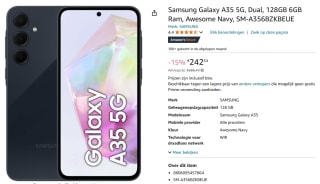 Samsung Galaxy A35 5G 128GB voor €242,34 bij Amazon